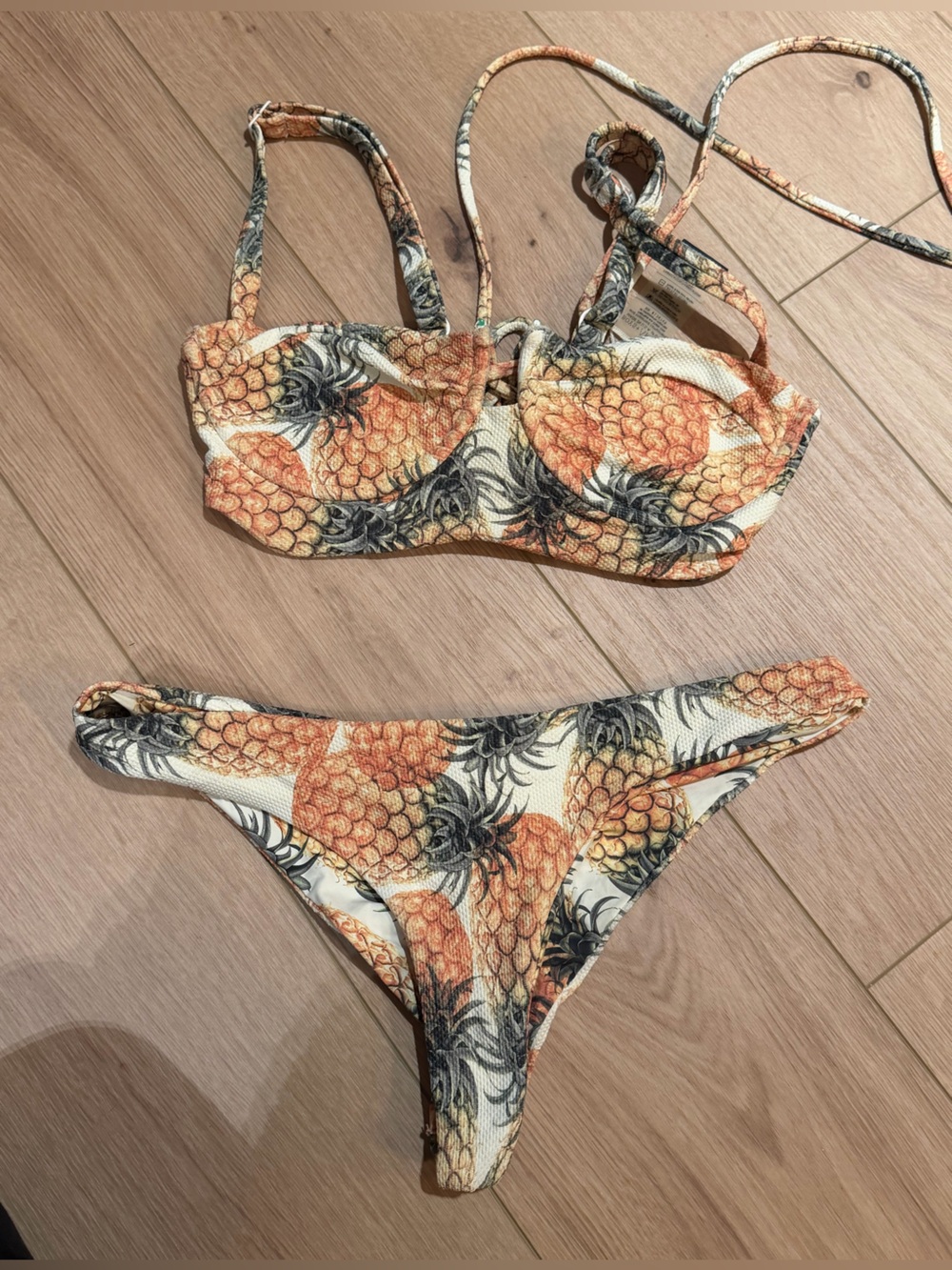 Boys & arrows pineapple bikini Set - Orange, green & White